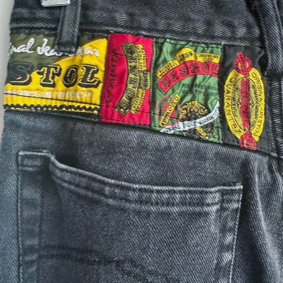 Vintage Pistol Black Wash Relaxed Leg High Wiast Jeans 28"W - Picture 5 of 9